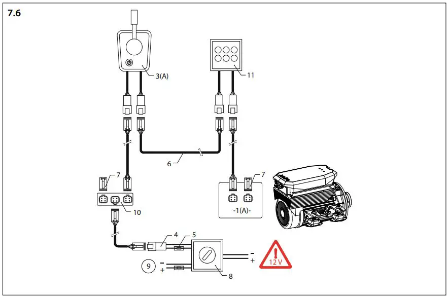 vetus EAIR04024 Air Cooled E Air Electric Propulsion Motor Instruction Manual - One E-Air motor, One helm station