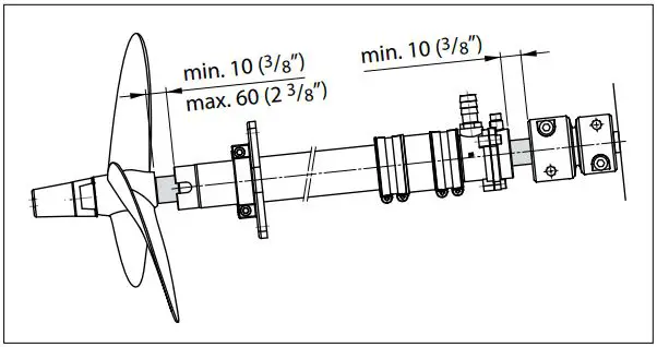 vetus EAIR04024 Air Cooled E Air Electric Propulsion Motor Instruction Manual - Propeller shaft