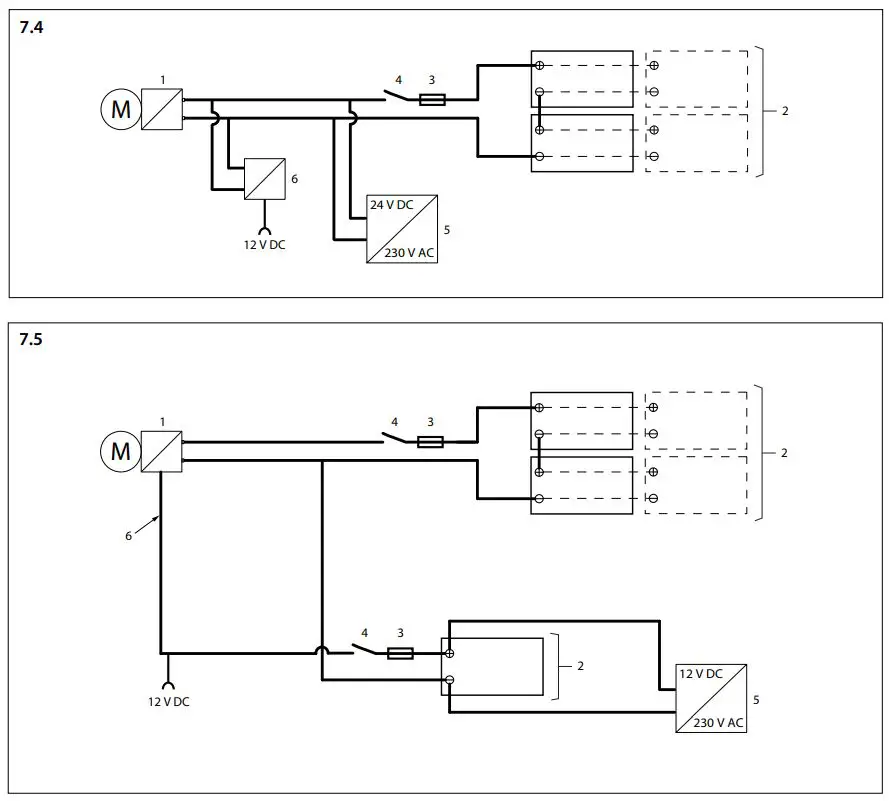 vetus EAIR04024 Air Cooled E Air Electric Propulsion Motor Instruction Manual - Wiring diagrams