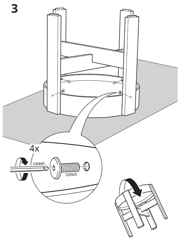 IKEA BASTUA Side Table Birch Veneer 45 Cm - overview 7