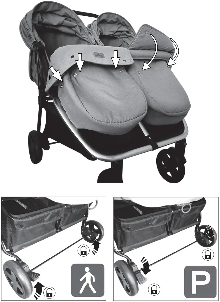 Lorelli DUO Twin Stroller Instruction - Figure 11