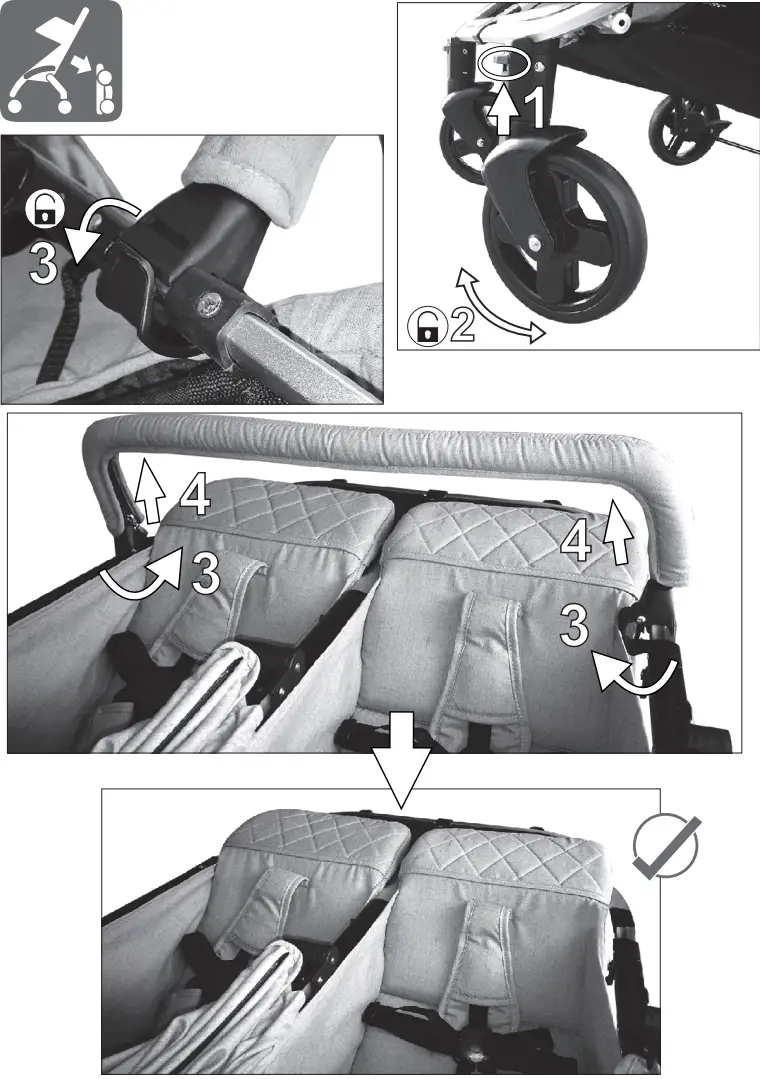 Lorelli DUO Twin Stroller Instruction - Figure 13