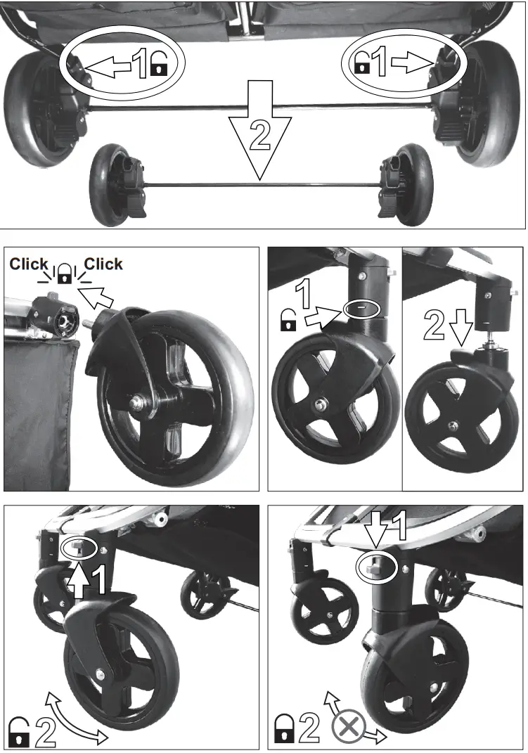 Lorelli DUO Twin Stroller Instruction - Figure 5