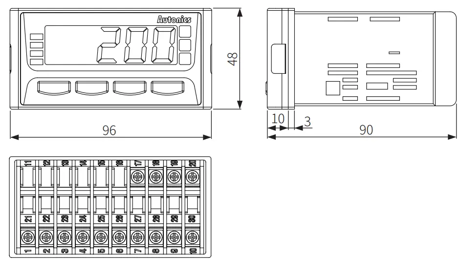 Autonics KN-2211W Digital Panel Meter - Autonics KN-2211W Digital Panel Meter
