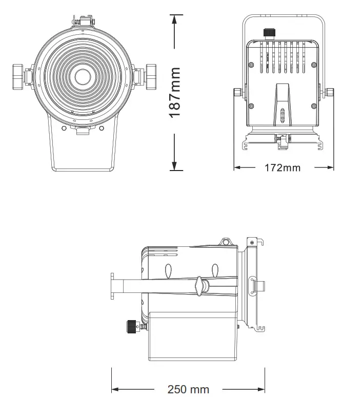 EXPOLITE LED Fresnel Micro HD Akku WW 3200K - fig