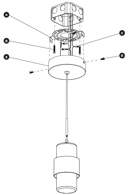 artika PDT MKC BL17TE10 J LED Pendant Light Fixture - DETAILED VIEW 1