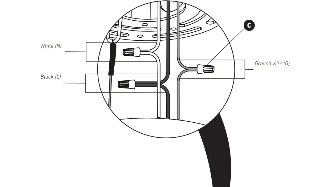 artika PDT MKC BL17TE10 J LED Pendant Light Fixture - WIRE CONNECTION 1