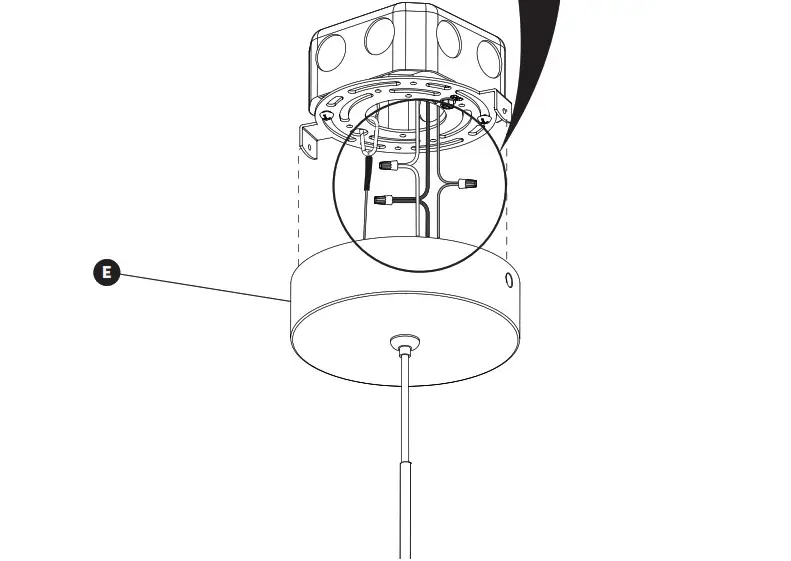 artika PDT MKC BL17TE10 J LED Pendant Light Fixture - WIRE CONNECTION 2