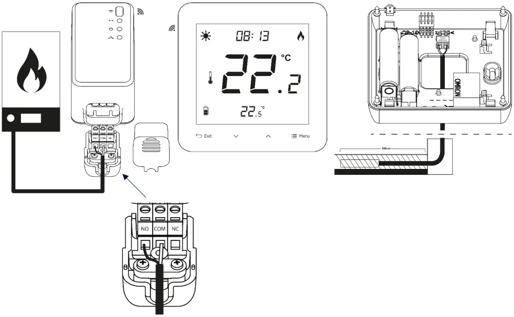 TECH CONTROLLERS EU T 3 2 Two State With Traditional Communication - connected to the heating device