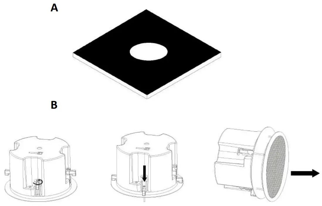Fanvil FH S01 SIP Ceiling Speaker - Installation Diagram