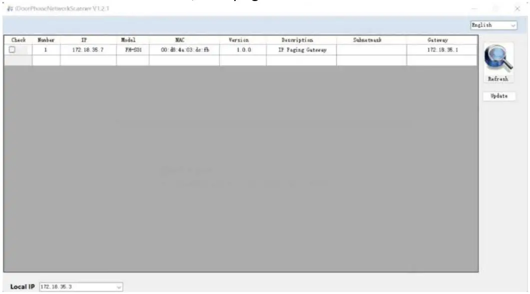 Fanvil FH S01 SIP Ceiling Speaker - Searching IP address