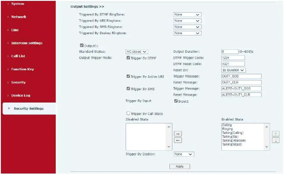 Fanvil FH S01 SIP Ceiling Speaker - Security Settings 2