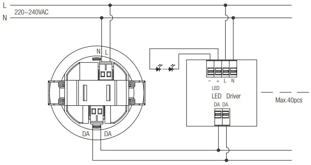 HYTRONIK HBIR29 SV RH PIR Standalone Motion Sensor - Wiring Diagram