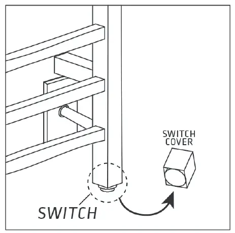 Amba RSWHL-P Radiant Large Hardwired Square Towel Warmer 3