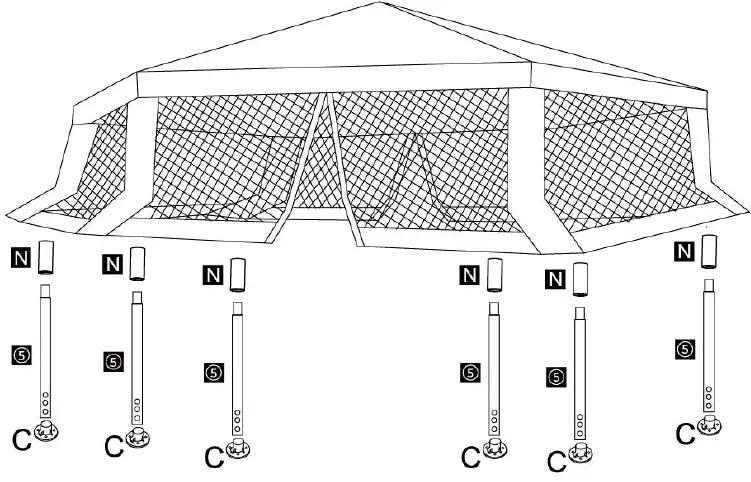 Outsunny-840-169-Pop-up-Hexagon-Gazebo-and-Mesh-Sides-06