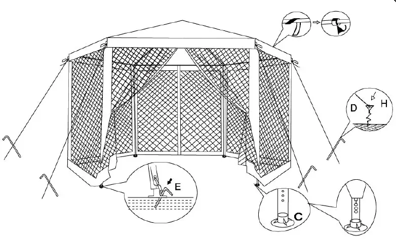 Outsunny-840-169-Pop-up-Hexagon-Gazebo-and-Mesh-Sides-07
