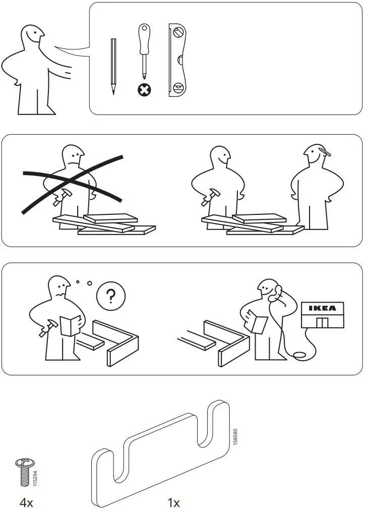 IKEA KUNGSFORS Suspension Rail with Shelf -