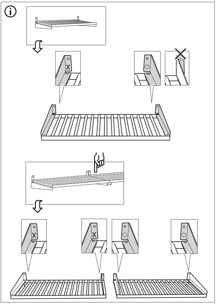 IKEA KUNGSFORS Suspension Rail with Shelf - fig 1