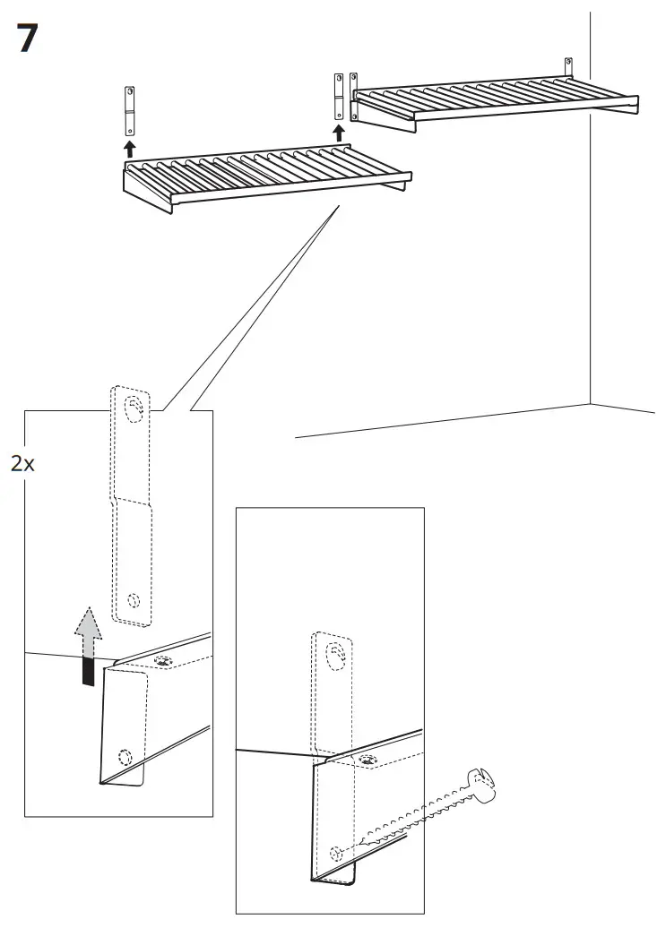 IKEA KUNGSFORS Suspension Rail with Shelf - fig 13