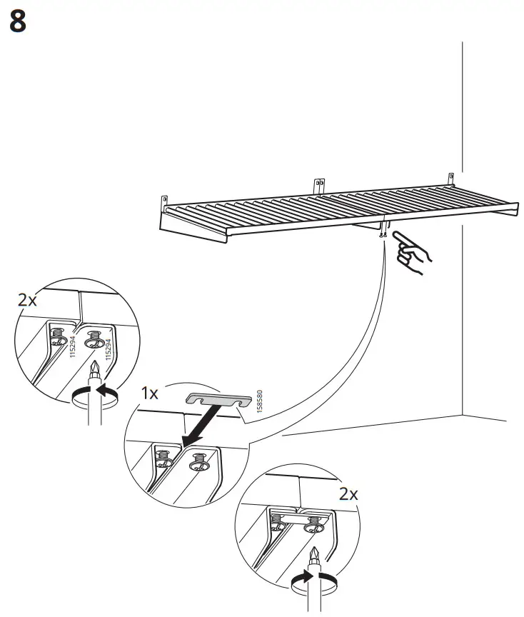IKEA KUNGSFORS Suspension Rail with Shelf - fig 14