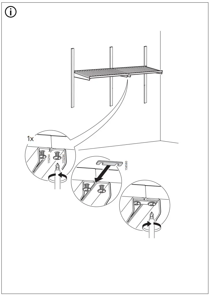 IKEA KUNGSFORS Suspension Rail with Shelf - fig 18
