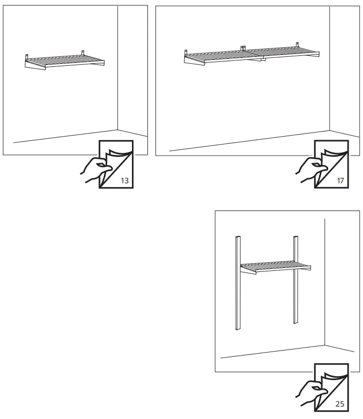 IKEA KUNGSFORS Suspension Rail with Shelf - fig 2
