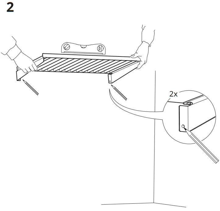 IKEA KUNGSFORS Suspension Rail with Shelf - fig 4