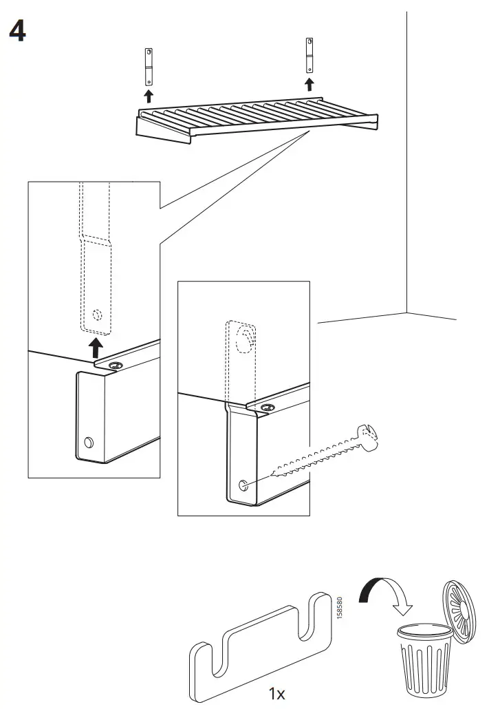 IKEA KUNGSFORS Suspension Rail with Shelf - fig 6