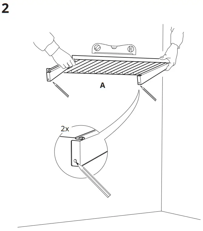 IKEA KUNGSFORS Suspension Rail with Shelf - fig 8