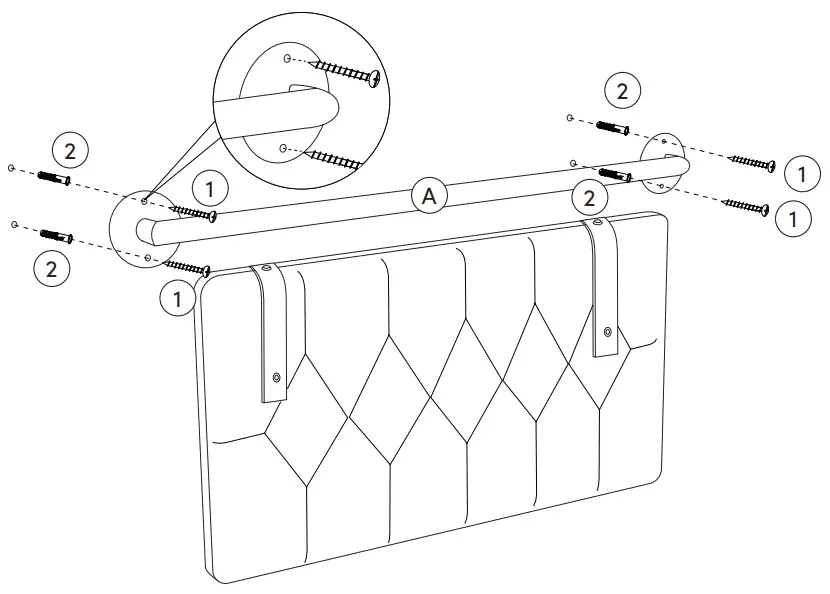 nathan james 95003 Remi Tufted Headboard - Anchors