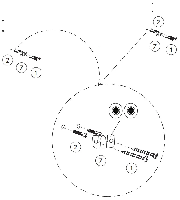 nathan james 95003 Remi Tufted Headboard - Install Brackets