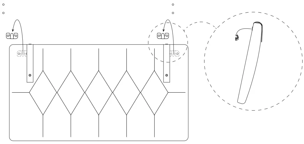 nathan james 95003 Remi Tufted Headboard - Mount the panel