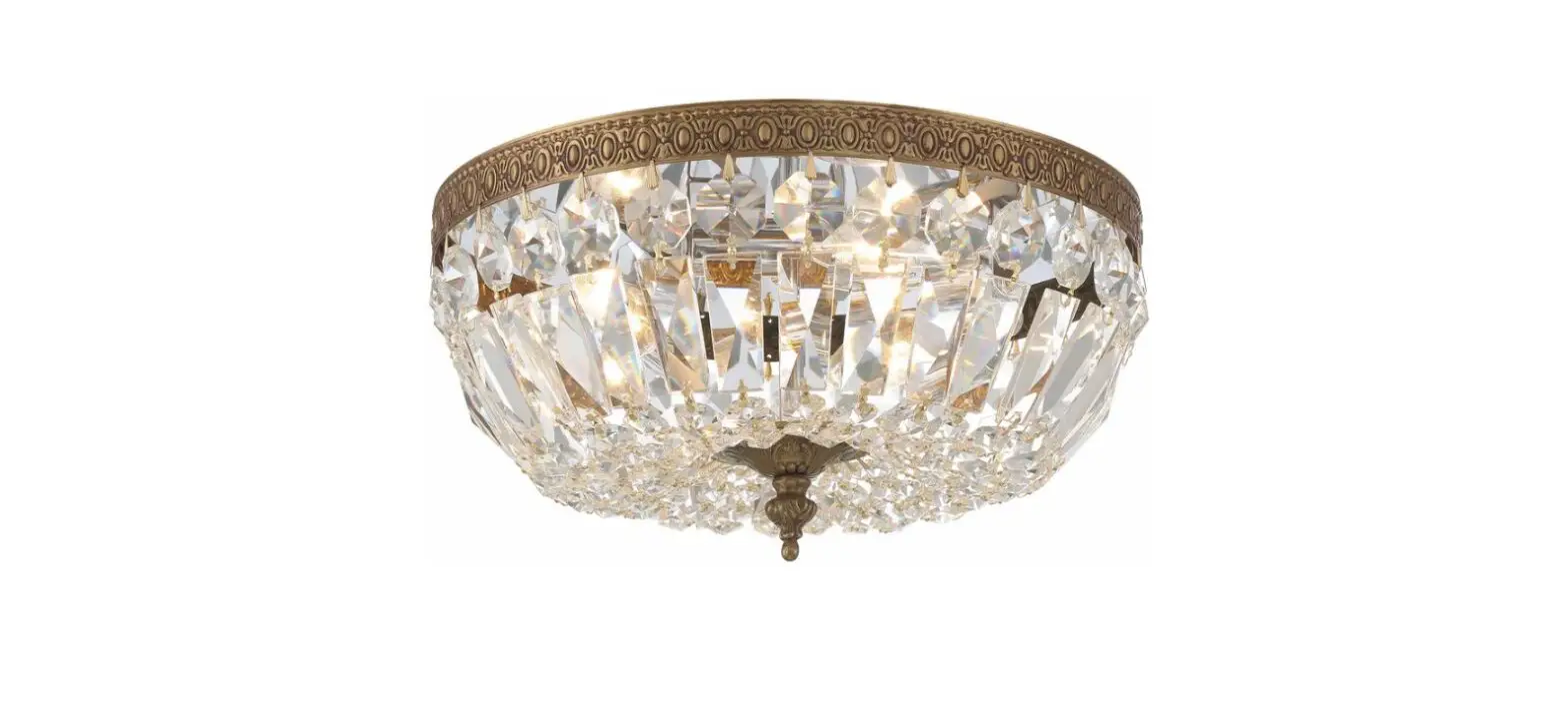 Crystorama 712-ch-cl-i Three Light Ceiling Mount Instruction Manual