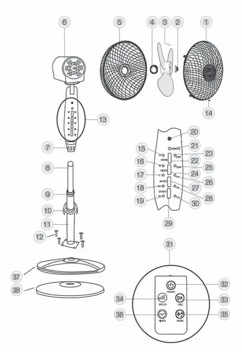 SOMOGYI-ELEKTRONICS-SFP-42-Stand-Fan -with-Remote-Control-FIG-1