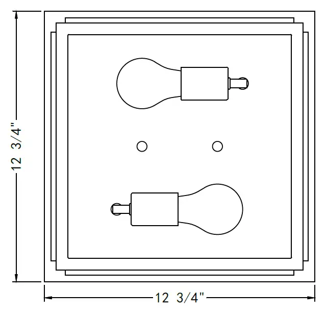 CRYSTORAMA BYR80100MK Byron 2 Light Outdoor Ceiling Mount-fig-2