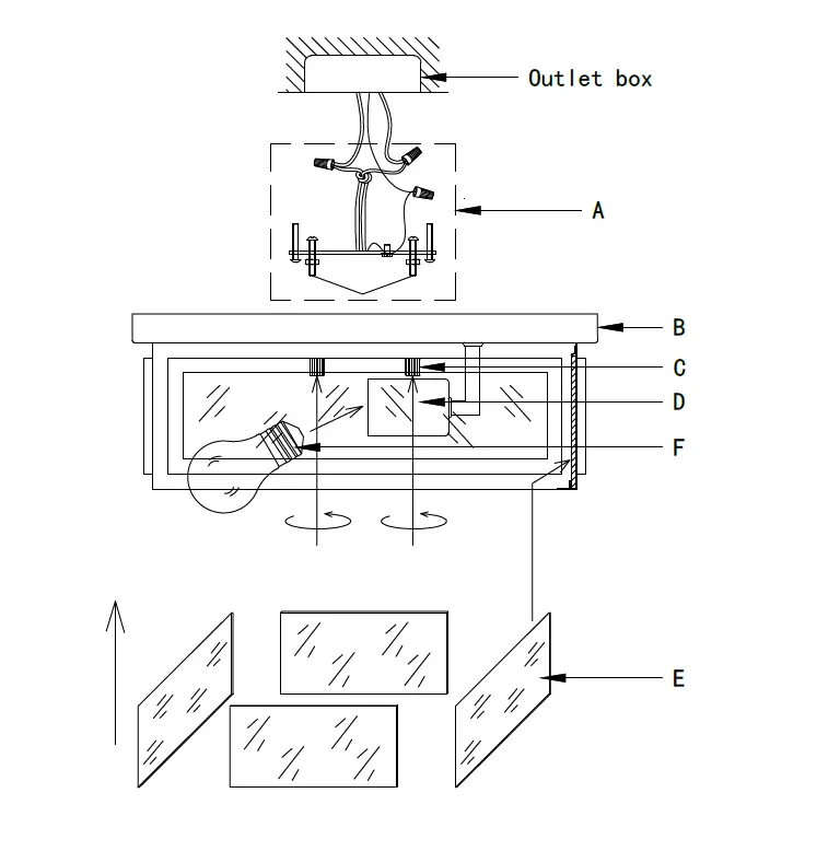 CRYSTORAMA BYR80100MK Byron 2 Light Outdoor Ceiling Mount-fig-6