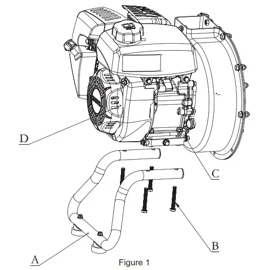 Great Circle GUO054 Mini Wood Chipper and Shredder - ASSEMBLY 1