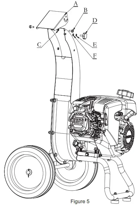Great Circle GUO054 Mini Wood Chipper and Shredder - ASSEMBLY 5
