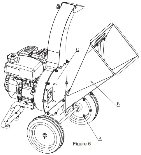 Great Circle GUO054 Mini Wood Chipper and Shredder - ASSEMBLY 6