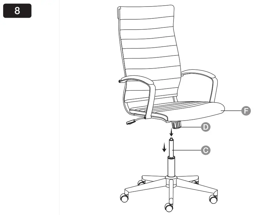 amazon basics B07KXF19FN High Back Executive Swivel Office Desk Chair - Product Overview 10