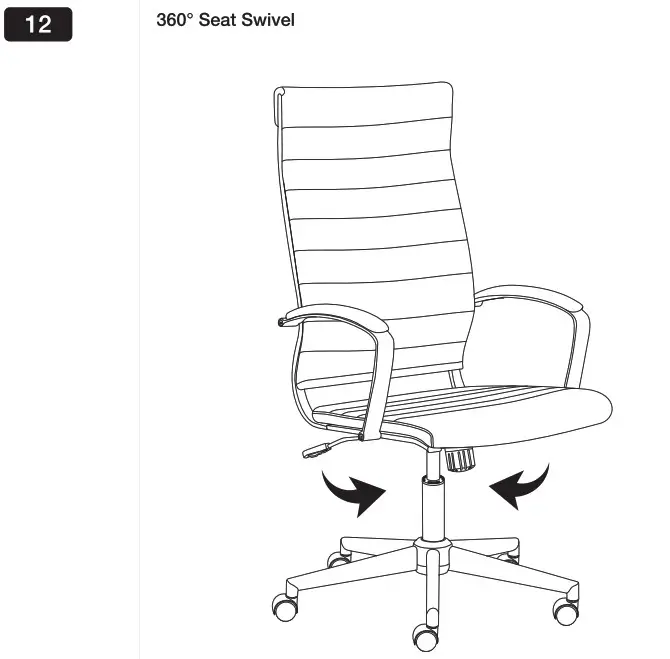 amazon basics B07KXF19FN High Back Executive Swivel Office Desk Chair - Product Overview 15