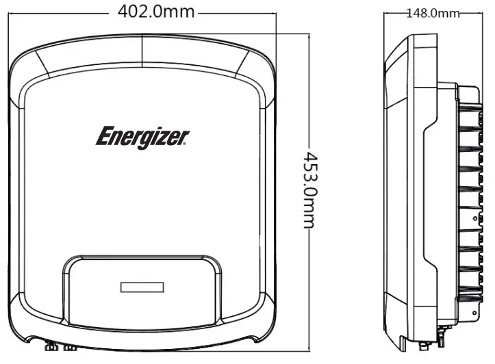 Energizer Force Series Solar Inverter - Dimensions