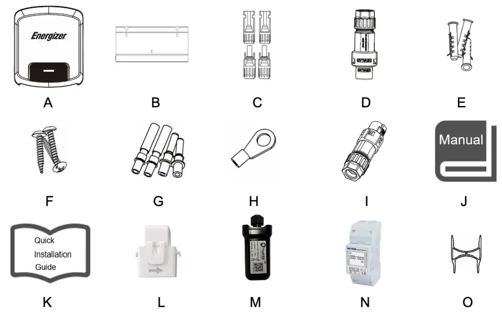 Energizer Force Series Solar Inverter - Packing List