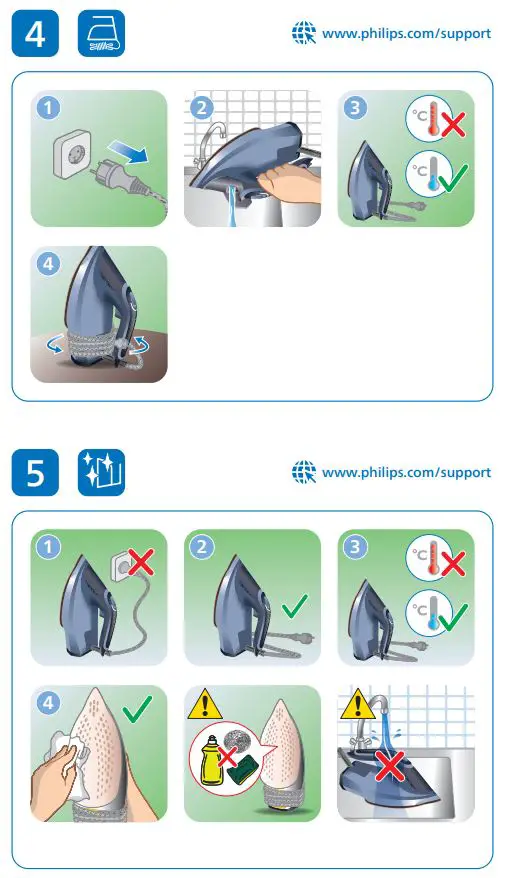 PHILIPS DST8020-20 Azur 8000 Series Steam Iron User Manual - How to use