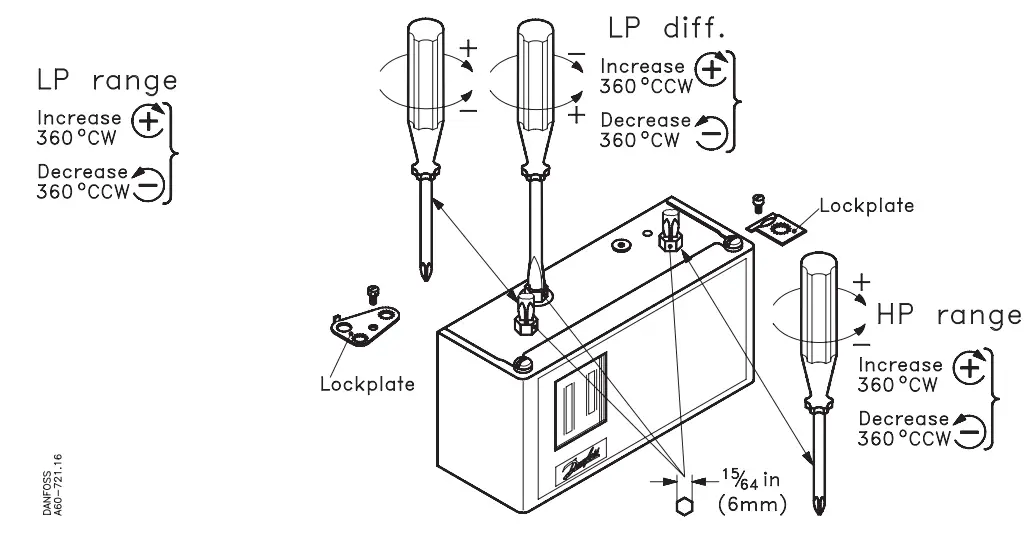Danfoss KP 21 Pressure Switch - Low pressure1