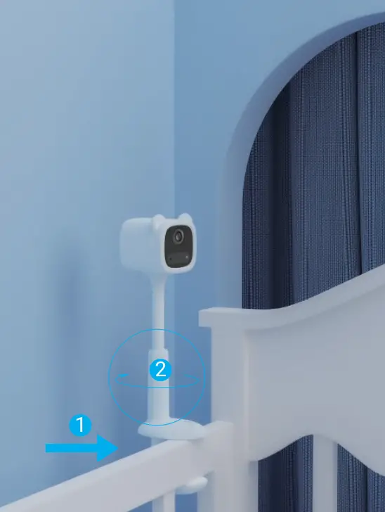 EZVIZ BM1 Battery Powered Smart Baby Monitor - Installation 1