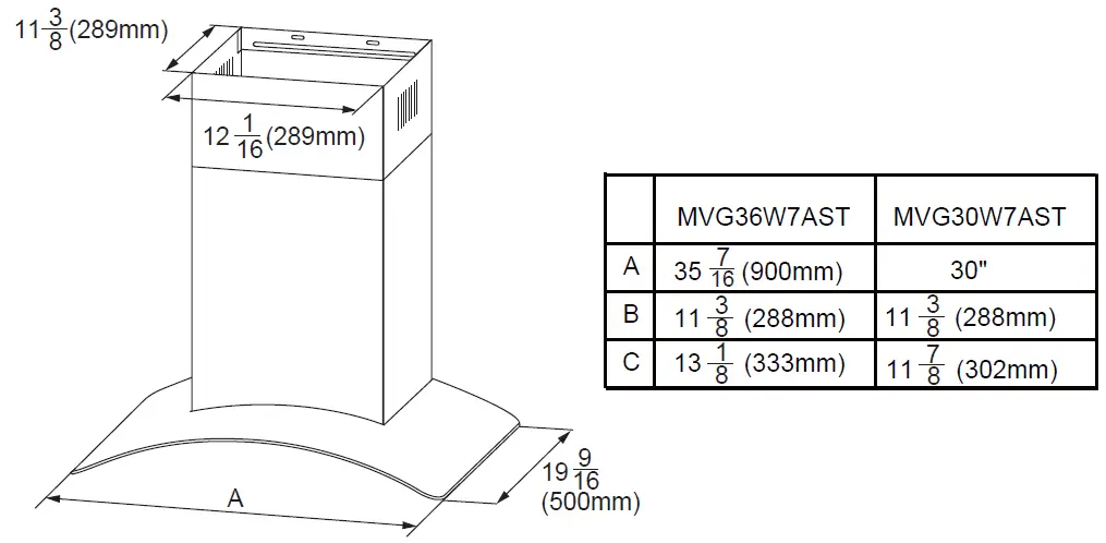 comfee CVG30W8AST, CVG36W8AST Range Hood 7