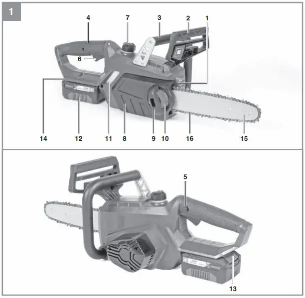 einhell-ge-lc-18-25-li-cordless-chainsaw-FIG-1