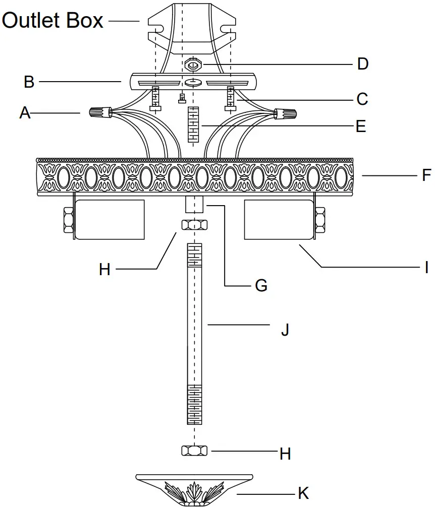 CRYSTORAMA 708 CH CL I Two Light Ceiling Mount - Outlet Box