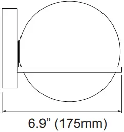 Dainolite SOF-61W-AGB Sofia 1-Light LED Compatible A7c